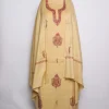 Kashmiri Suit In Cream Wool With Hand Sozni Work And Dupatta 3Pc |  Huda