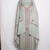 Huda Kashmiri Suit With Hand Sozni Work And Dupatta In Wool 3Pc | Grey