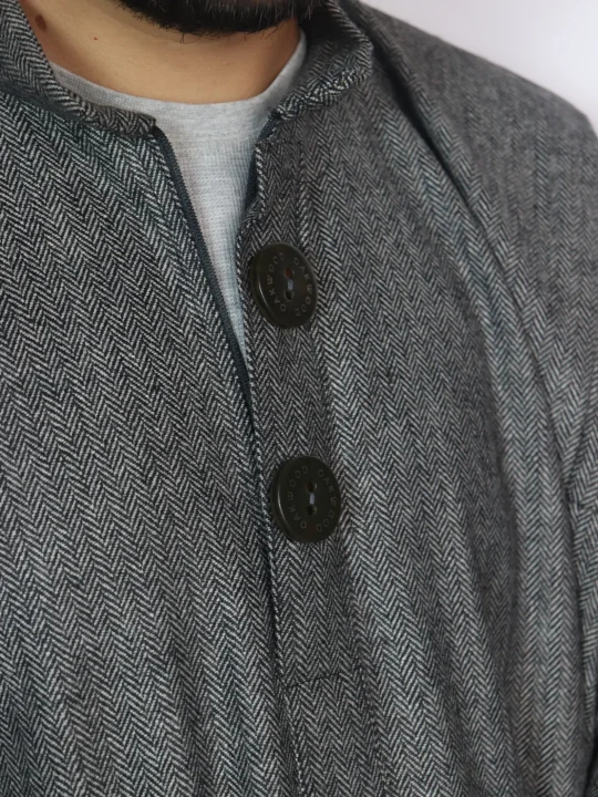 Imtiyaz Kashmiri Grey Tweed Pheran for Men - Image 3