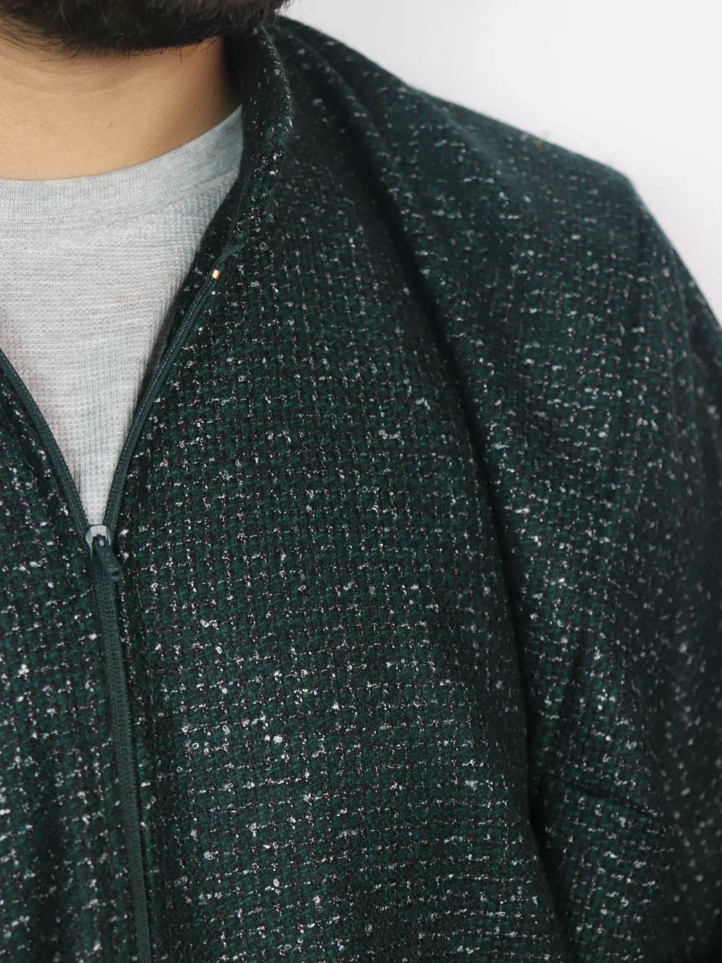 Kashmiri Danish Pheran for Men Green Tweed - Image 3