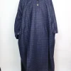 Owais Kashmiri Check Tweed Pheran for Men In Navy-Blue
