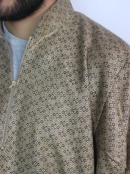 Beige Kashmiri Tweed Pheran for Men Aariz - Image 3