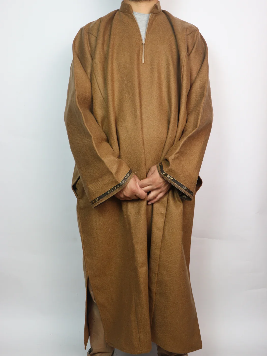 Kashmiri Pheran In Brown Tweed for Men Burhan