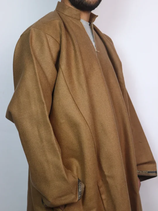 Kashmiri Pheran In Brown Tweed for Men Burhan - Image 2