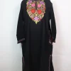 Sana Kashmiri Pheran In Cashmilon wool With Aari Embroidery | Black