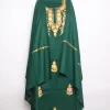 Green Cotswool Dress Material With Aari Work And Dupatta 3Pc | Sana
