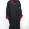 Rida Kashmiri Pheran in Cashmilon with Fur | Black