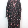 Black Kashmiri Pheran In Raffal Wool With Hand Sozni And Paper Mache Style Jaal Work | Tahira