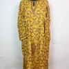 Sumbul Kashmiri Pheran In Raffal Wool With Hand Sozni And Paper Mache Style Jaal Work | Yellow