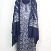 Sadaf  Kashmiri Woolen Suit In Aari And Zari Jaal Work With Dupatta 3Pc | Navy Blue
