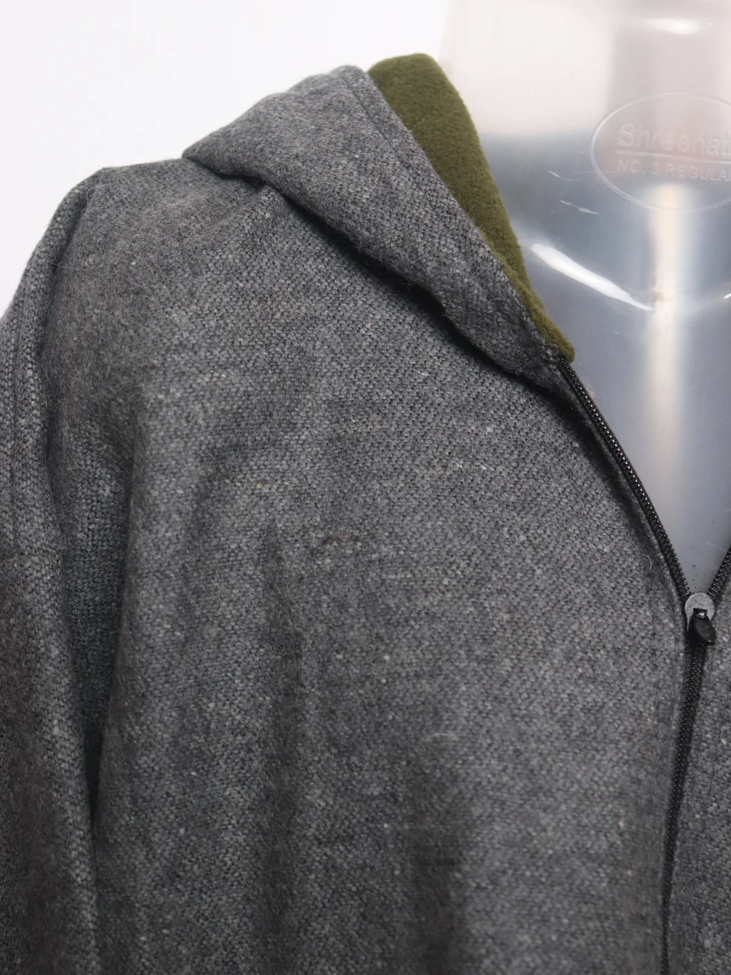 Unaiz Boys Kashmiri Pheran Grey Tweed Wool Age 7 to 8 Yrs - Image 3