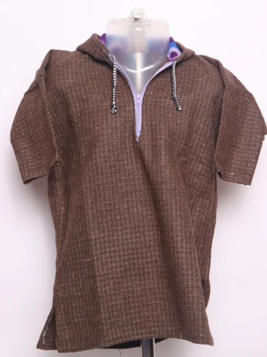 Unaiz Boys Kashmiri Pheran in Brown Tweed Wool | 2 to 3Yrs