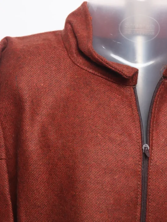 Boys Kashmiri Pheran Unaiz in Rust Brown Tweed Wool | 7 to 8Yrs - Image 4