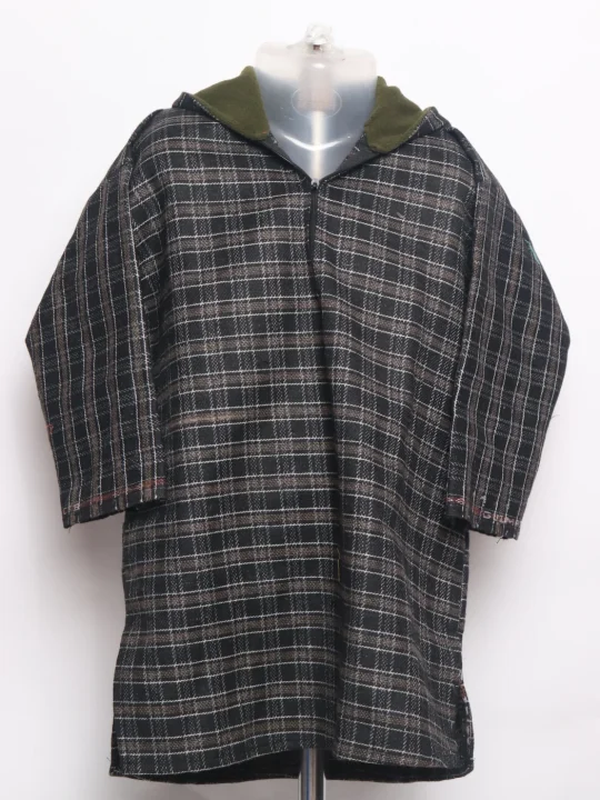 Boys Kashmiri Pheran in Black Tweed Wool With Cap | Unaiz  | 3 to 4Yrs