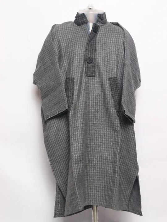 Boys Kashmiri Pheran Unaiz in Grey Tweed Wool | 1 to 2Yrs