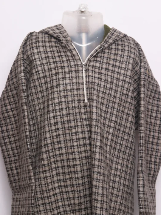 Unaiz Boys Kashmiri Pheran in Tweed Wool With Cap | 6 to 7Yrs - Image 2