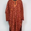 Mehraab Kashmiri Pheran In Raffal Wool With Hand Aari Work | Badami Work | Maroon