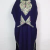 Kashmiri Pheran Minaal with Sleeve Point Aari Embroidery in Cashmilon | Navy Blue