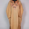 Peach Kashmiri Pheran In Raffal Wool With Botte Tilla Embroidery | Muneera