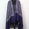 Ridwa Kashmiri Shawl With Sozni Work For Women in Toosha Wool | Navy Blue