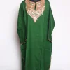 Samaira Kashmiri Pheran In Raffal Wool With Botte Tilla Embroidery | Green