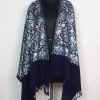 Meesha Shawl in Cashmilon with Aari Work | Blue