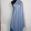 Wool Kani Inspired Shawl in Blue and White | Rukhsaar