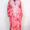 Rutba Kashmiri Pheran In Tie n Dye Cashmilon With Tie Dye Aari And Zari Work | Pink