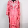 Pink Kashmiri Pheran With Aari And Zari Work In Tie n Dye Cashmilon |Rutba