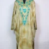 Rutba Kashmiri Pheran In Tie n Dye Cashmilon With Aari And Zari Work | Green