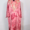 Pink Kashmiri Pheran In Tie n Dye Cashmilon With Aari And Zari Work | Rutba