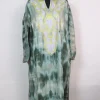 Kashmiri Pheran Rutba In Tie n Dye Cashmilon With Aari And Zari Work | Green