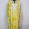 Kashmiri Pheran Zohra In Tie Dye Cashmilon With Zari Work | Yellow