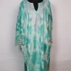 Kashmiri Pheran In Cashmilon With Tie Dye And Zari Work Zohra | Aqua Green