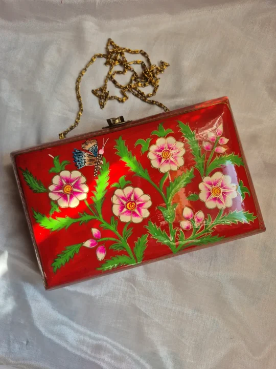 Kashmiri Paper Machie Clutch Bag For Women Zareen