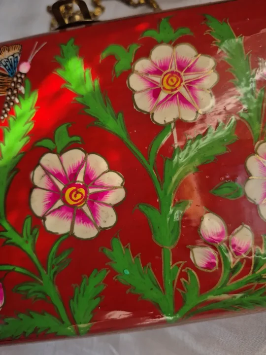 Kashmiri Paper Machie Clutch Bag For Women Zareen - Image 2
