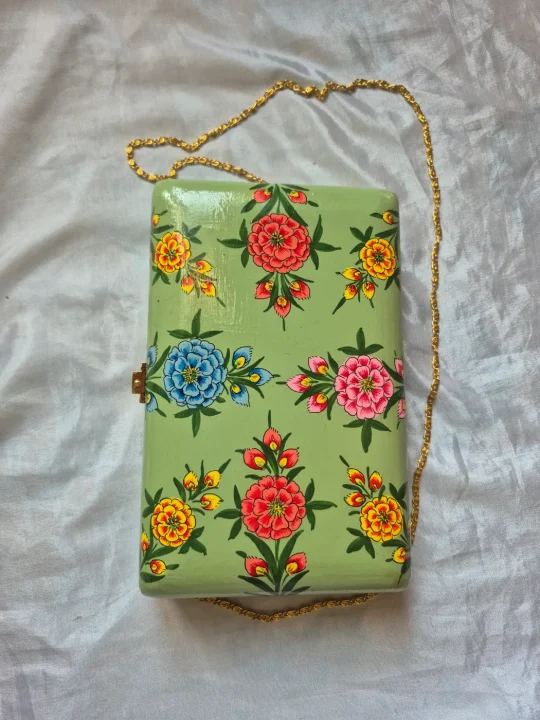 Kashmiri Paper Machie Clutch Bag Rehana For Women - Image 3