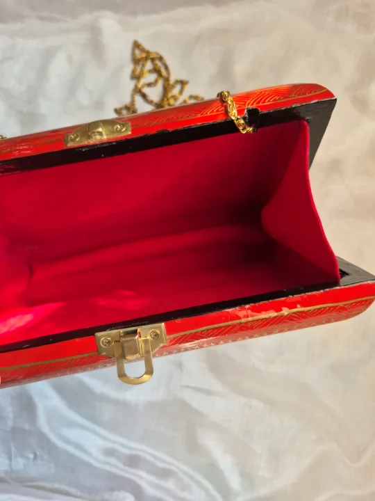 Kashmiri Paper Machie Clutch Bag For Women Zareen - Image 3