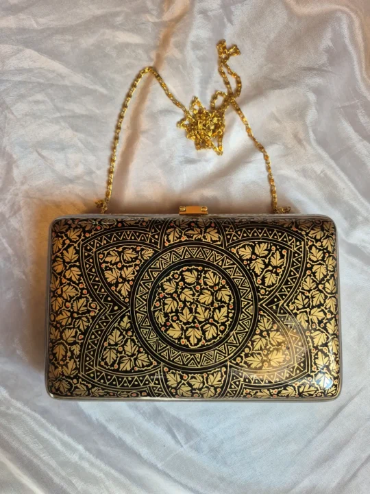 Saima Kashmiri Paper Machie Clutch Bag For Women