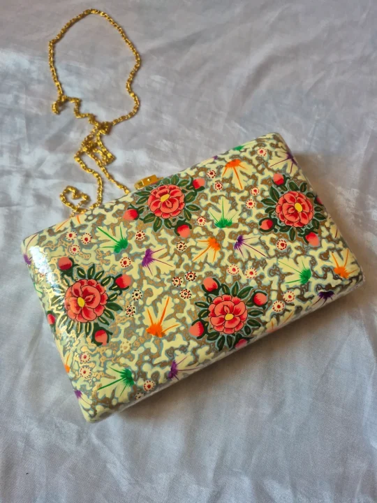 Kashmiri Monisa Paper Machie Clutch Bag For Women