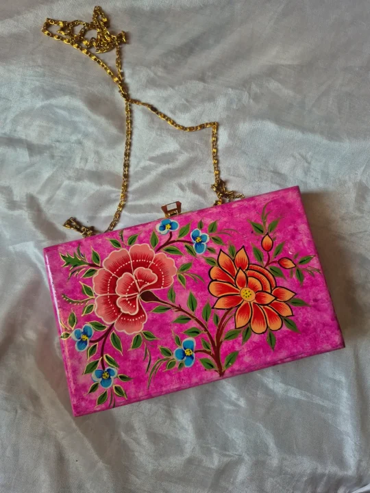 Bisma Kashmiri Paper Machie Clutch Bag For Women