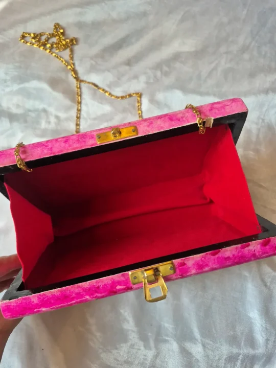 Bisma Kashmiri Paper Machie Clutch Bag For Women - Image 2