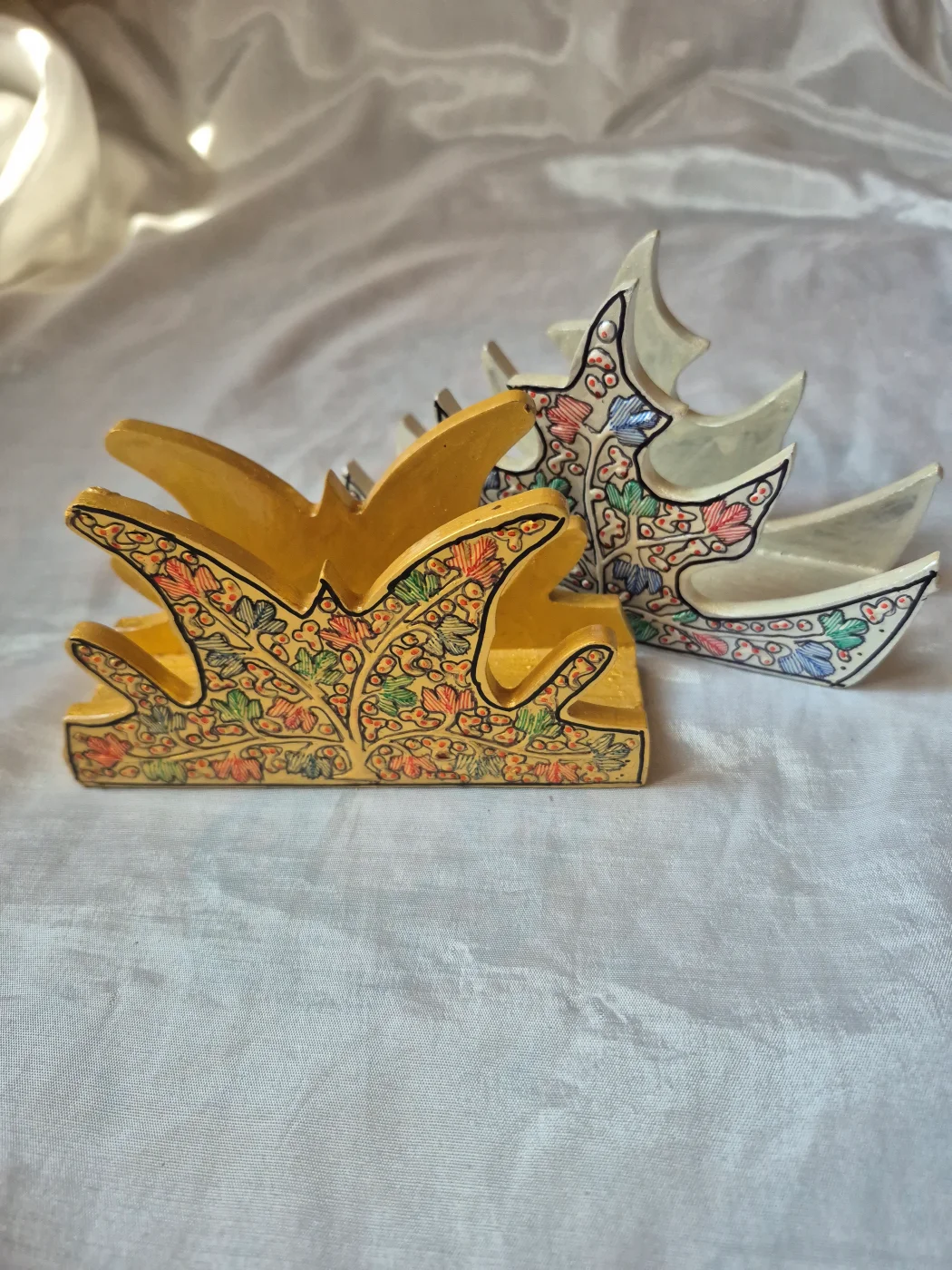 Dalgate Kashmiri Paper Machie Tissue Holder Set of 2 For Home | Office