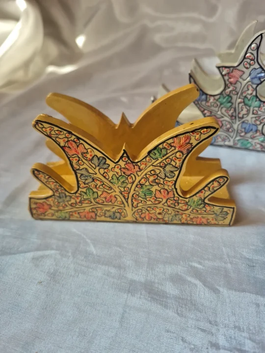 Dalgate Kashmiri Paper Machie Tissue Holder Set of 2 For Home | Office - Image 2