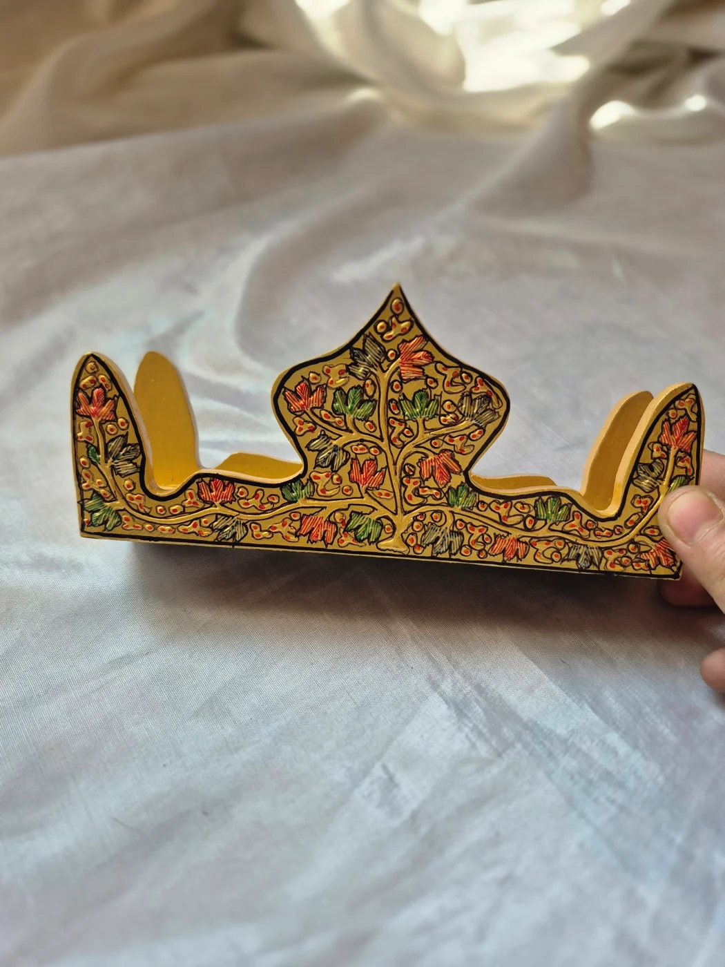 Kashmiri Paper Machie Tissue Holder Walur For Home | Office - Image 2
