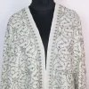 Uzma Kashmiri Stole In Toosha Wool With Sozni Work | White