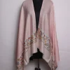 Farheen Kashmiri Stole In Fine Wool With Palla Kani Work | Light Pinkk