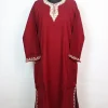Kashmiri Pheran Azra In Cashmilon wool With Aari Embroidery | Maroon