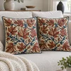 Zoon Kashmiri Cushion Cover With Hand Chain Stitch Work | Set of 2 | 16*16 Inch