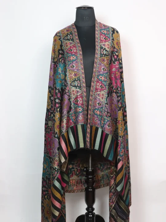 Zaira Kashmiri Shawl with Kani Patterned for Women in Wool